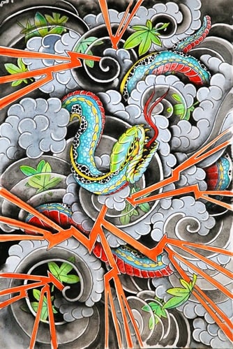 Black Market Art Company Benevolent Serpent Print