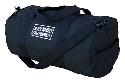 Black Market Art Company Electric Small Canvas Duffle Bag Print