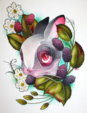 Black Market Art Company Blackberry Bunny Print