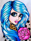 Black Market Art Company Blue Beauty Print