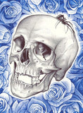Black Market Art Company Blue Roses Death Print