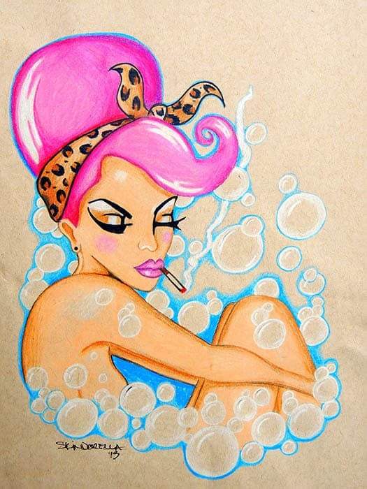 Black Market Art Company Bubble Bath Print - Black Market Art Company - Flyclothing LLC