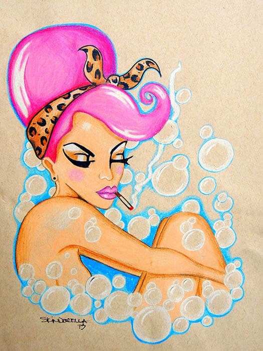 Black Market Art Company Bubble Bath Print - Black Market Art Company - Flyclothing LLC