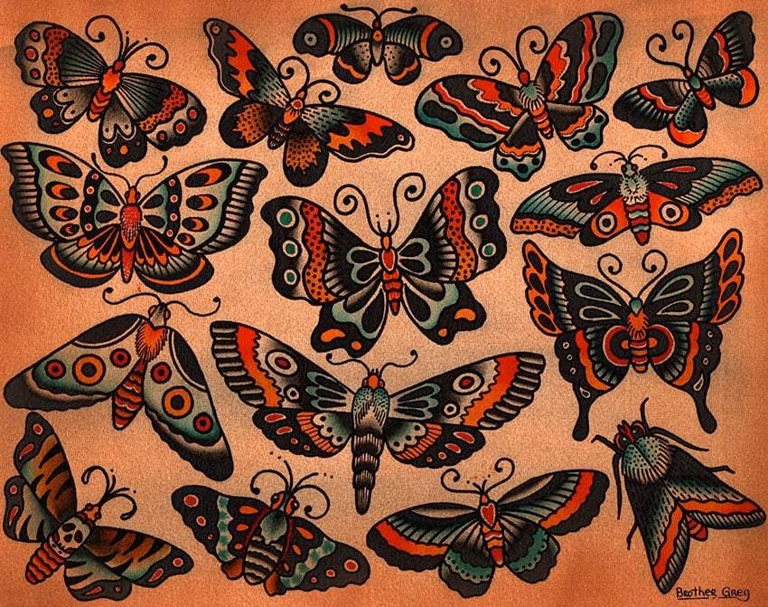 Black Market Art Company Butterflies & Moths Print - Black Market Art Company - Flyclothing LLC