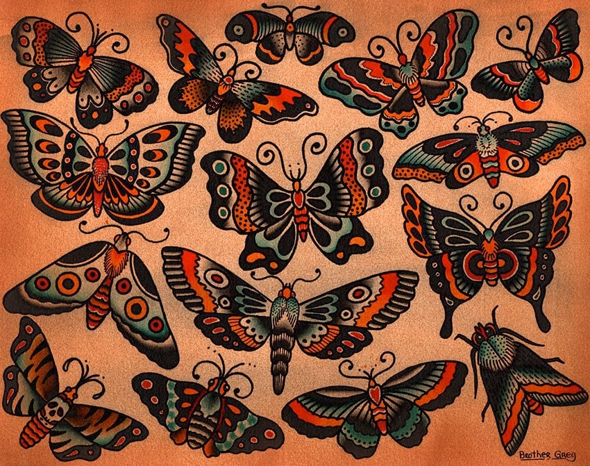 Black Market Art Company Butterflies & Moths Print