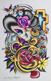 Black Market Art Company California Gold Print