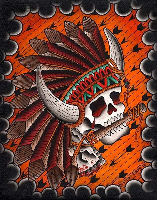 Black Market Art Company Chief Great Buffalo Print - Black Market Art Company - Flyclothing LLC