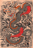 Black Market Art Company Clark& Red Dragon Print
