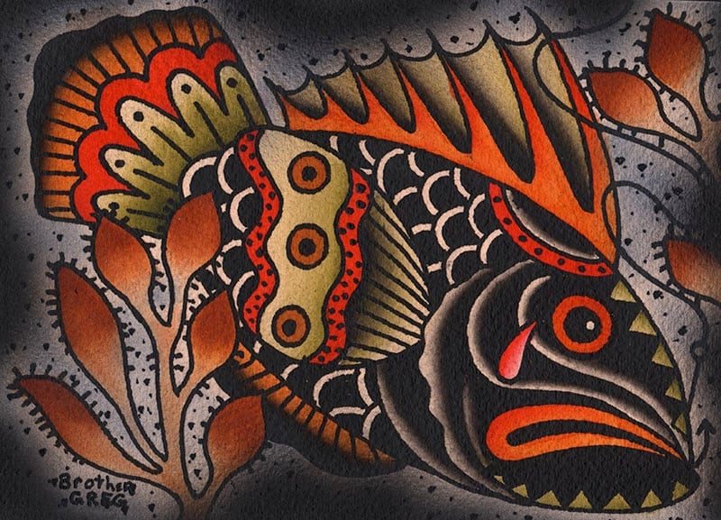 Black Market Art Company Crying Fish Print
