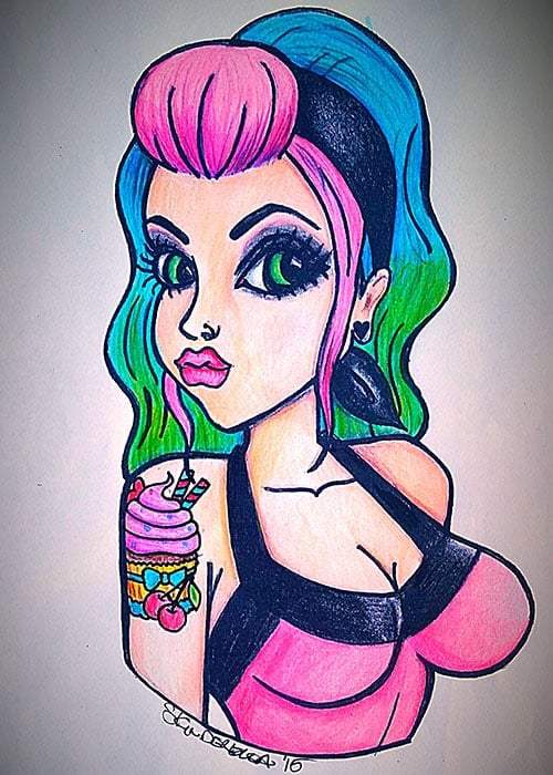 Black Market Art Company Cupcake Cutie Print - Black Market Art Company - Flyclothing LLC