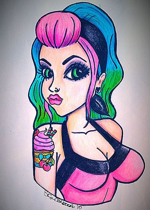 Black Market Art Company Cupcake Cutie Print