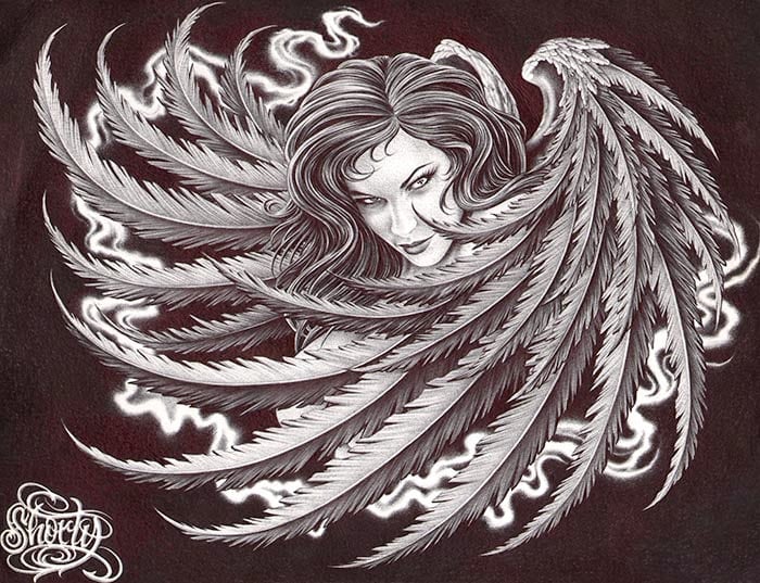 Black Market Art Company Dark Angel Print