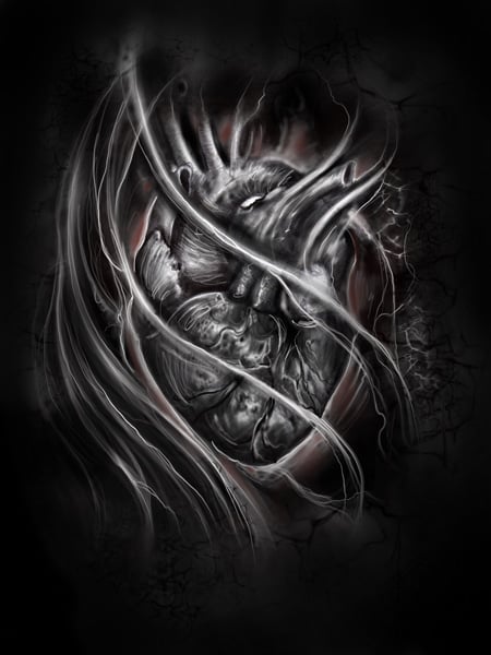 Black Market Art Company Dark Heart Print