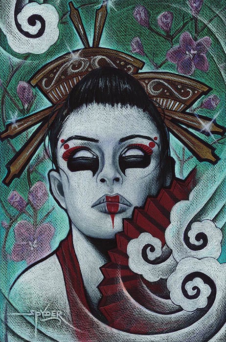 Black Market Art Company Death Geisha Print