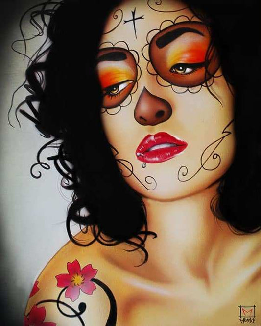 Black Market Art Company Dia Die Los Curls Print - Black Market Art Company - Flyclothing LLC