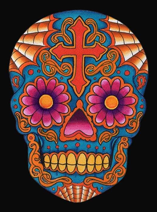 Black Market Art Company Lil Chris Dia Skull Print - Black Market Art Company - Flyclothing LLC