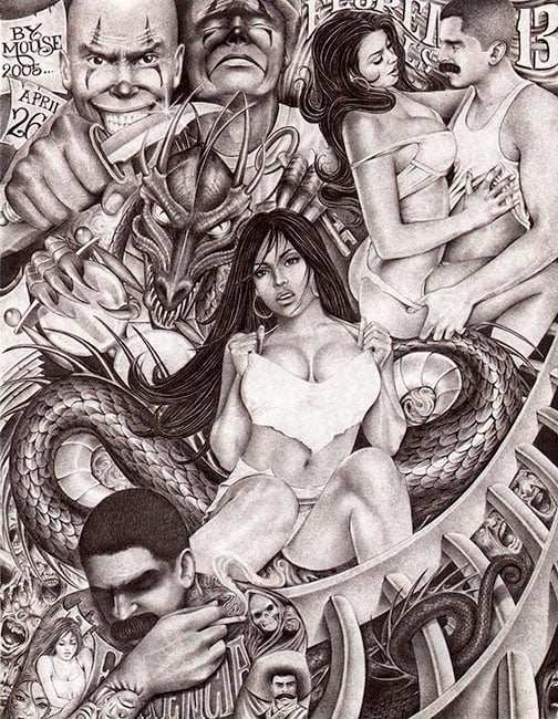 Black Market Art Company Dragon Girl Print - Black Market Art Company - Flyclothing LLC