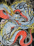 Black Market Art Company Dragon In Indigo Print