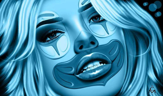 Black Market Art Company Dreaming Blue Print - Black Market Art Company - Flyclothing LLC