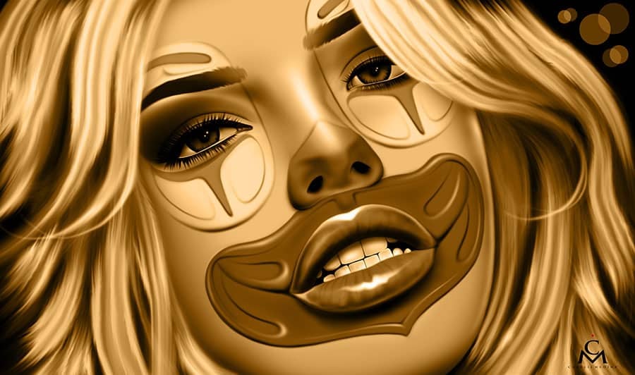 Black Market Art Company Dreaming Gold Print