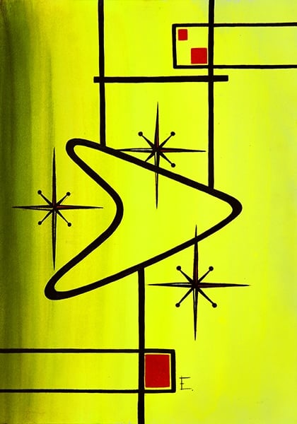 Black Market Art Company Lime Satellite Print