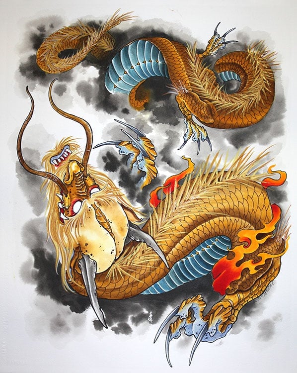 Black Market Art Company Entering Dragon Print