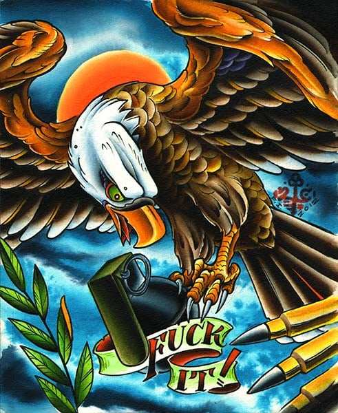 Black Market Art Company Fuck It Print - Black Market Art Company - Flyclothing LLC