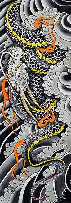 Black Market Art Company Fire Serpent Print - Black Market Art Company - Flyclothing LLC