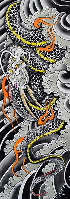 Black Market Art Company Fire Serpent Print