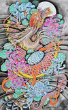 Black Market Art Company Floral Dragon Print