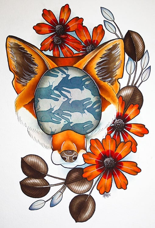 Black Market Art Company Fox Dreams Print
