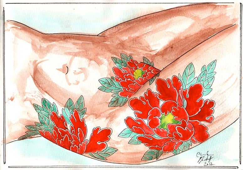 Black Market Art Company Lady Tattooed & Girl with the Red Tattoo Print
