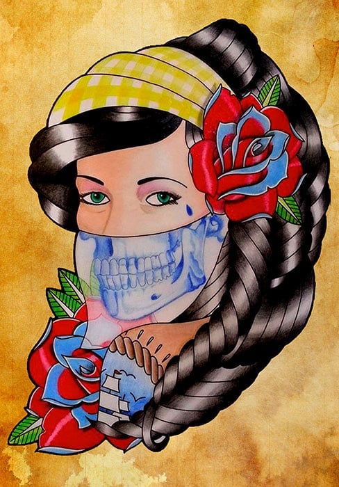 Black Market Art Company Gypsy Girl Ship Print