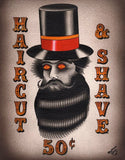 Black Market Art Company Haircut & Shave Print