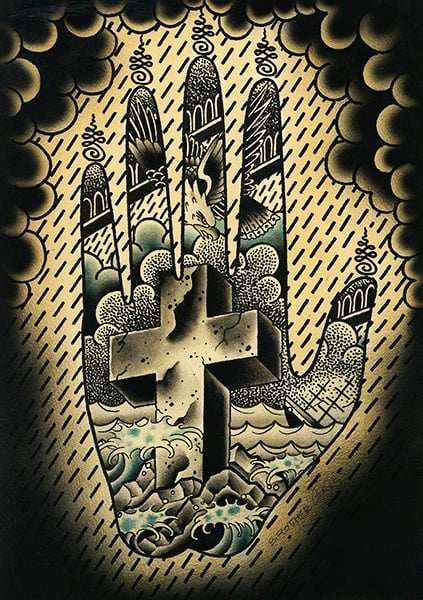 Black Market Art Company Hand Cross Print - Black Market Art Company - Flyclothing LLC