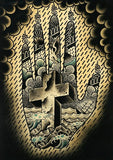 Black Market Art Company Hand Cross Print