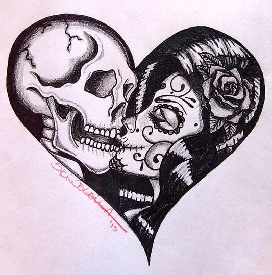 Black Market Art Company Heart Kiss Print - Black Market Art Company - Flyclothing LLC