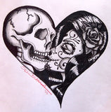 Black Market Art Company Heart Kiss Print