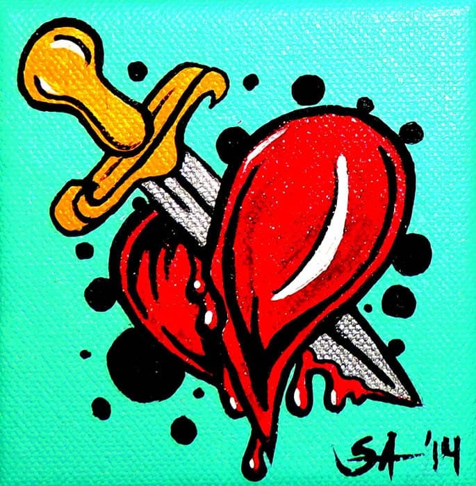 Black Market Art Company Heartache Print