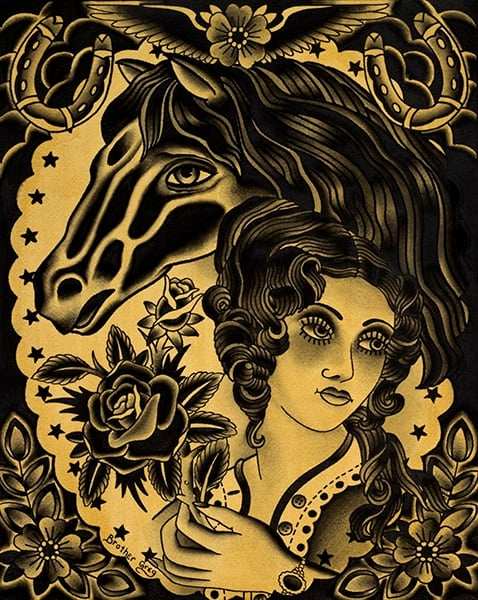 Black Market Art Company Horse Rider Print - Black Market Art Company - Flyclothing LLC