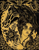 Black Market Art Company Horse Rider Print