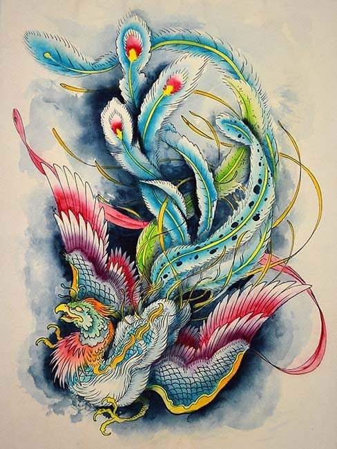 Black Market Art Company Hou-Ou Firebird Print - Black Market Art Company - Flyclothing LLC
