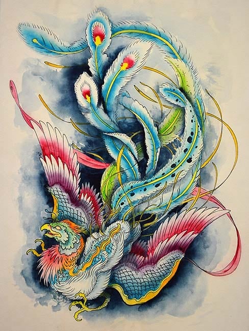 Black Market Art Company Hou-Ou Firebird Print