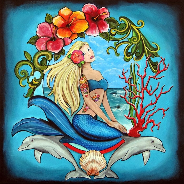 Black Market Art Company Inked Mermaid Print