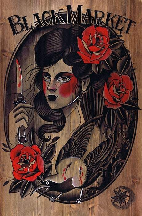 Black Market Art Company Knifed Print - Black Market Art Company - Flyclothing LLC