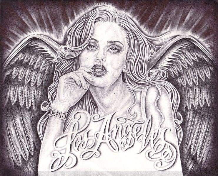 Black Market Art Company Los Angeles Angel Print