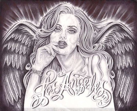 Black Market Art Company Los Angeles Angel Print - Black Market Art Company - Flyclothing LLC