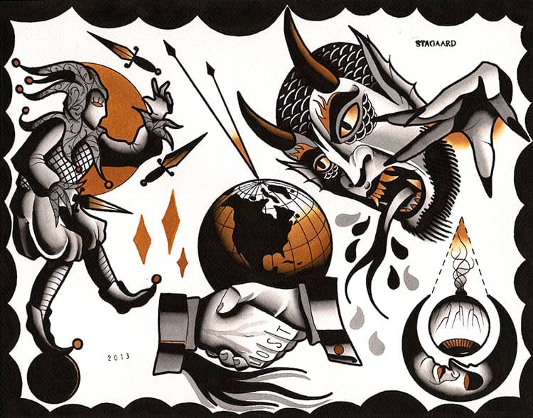 Black Market Art Company Lost Flash Print