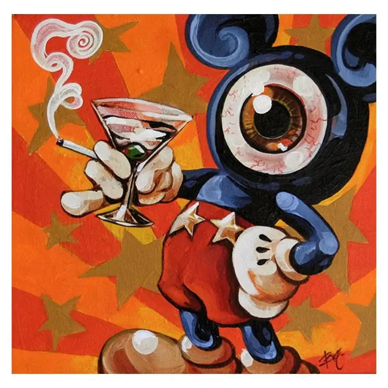 Black Market Art Company Mono Mickey Print - Black Market Art Company - Flyclothing LLC