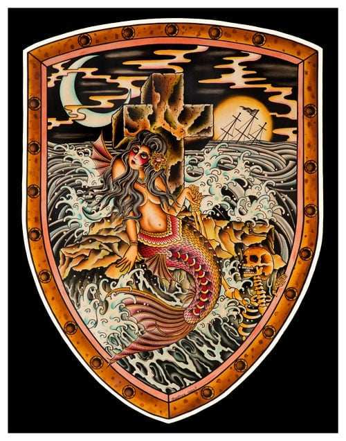 Black Market Art Company Mermaid of the Rock Print - Black Market Art Company - Flyclothing LLC